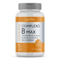 Complexo B Max com Zinco Quelato Lauton Premium Vegano - Biotina Ácido Fólico