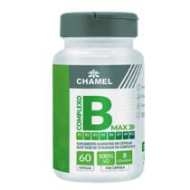 Complexo B Max em cápsulas (Vitaminas B1, B2, B3, B5, B6, B7, B9 e B12) Chamel Complexo B Max em cápsulas (Vitaminas B1, B2, B3, B5, B6, B7, B9 e B12) Chamel