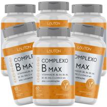 Complexo B Max Premium Vegano c/ Zinco Biotina Ácido Fólico Lauton - Kit 6