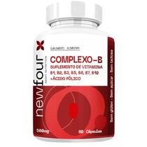 Complexo-b suplemento de vitamina b1, b2, b3, b5, b6, b7, b12 + ácido fólico 60 cápsulas