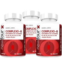 Complexo-B Vitaminas + Ácido Fólico Kit 03 Unidades