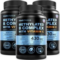 Complexo de Vitaminas B MEDCHOICE Metilado com B12 e C 270 cápsulas Complexo de Vitaminas B MEDCHOICE Metilado com B12 e C 270 cápsulas
