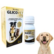 Complexo Gliconpan Suplemento Vitamínico E Mineral Glicovet Gold 30 ml Para Cães Gatos Complexo Gliconpan Suplemento Vitamínico E Mineral Glicovet Gold 30 ml Para Cães Gatos
