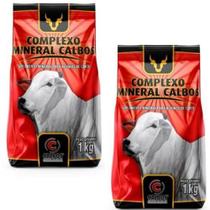 Complexo Mineral Calbos 1kg Suplemento Bovinos de Corte 2pct