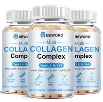 Complexo multicolágeno BEWORD 180 cápsulas com vitamina C