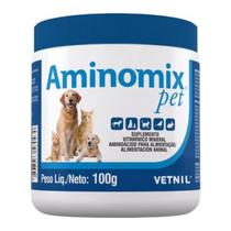 Complexo Vitamínico Aminomix Pet Pó Indicado Cães Cachorro Gatos Aves 100g