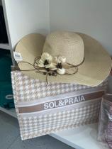 Compo chapéu e bolsa de praia