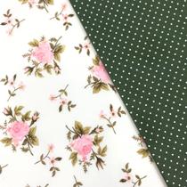 Composê Kit Tecido Tricoline Estampado Angel 2 cortes 50x1,50mt Composê Kit Tecido Tricoline Estampado Angel 2 cortes 50x1,50mt