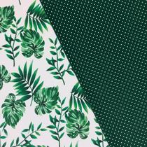 Composê Kit Tecido Tricoline Estampado Costela de Adão 2 cortes 50x1,50mt