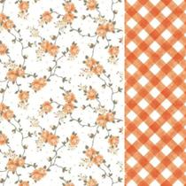 Composê Tecido Tricoline Siena Laranja cor 01 x Xadrez Carrara Laranja cor 01 Composê Tecido Tricoline Siena Laranja cor 01 x Xadrez Carrara Laranja cor 01