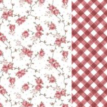 Composê Tecido Tricoline Siena Rose cor 03 x Xadrez Carrara Rose cor 03 Composê Tecido Tricoline Siena Rose cor 03 x Xadrez Carrara Rose cor 03