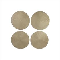 Composição 4 Jogo Americano Descanso Prato Redondo Luxo 38Cm