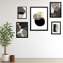 Composição 5 Quadros Abstratos Versáteis Composição 5 Quadros Abstratos Versáteis