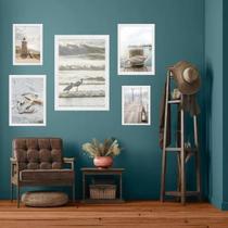 Composição 5 Quadros Praia Soft Composição 5 Quadros Praia Soft