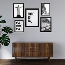 Composição 5 Quadros Rio De Janeiro - Errejota Composição 5 Quadros Rio De Janeiro - Errejota