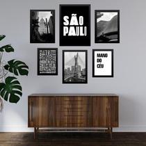 Composição 6 Quadros Cidade De São Paulo - Com Vidro