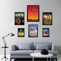 Composição 6 Quadros Obras De Salvador Dalí - com vidro Composição 6 Quadros Obras De Salvador Dalí - com vidro