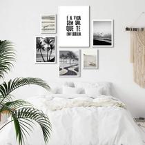 Composição 6 Quadros Praia - Vida Sem Sal Enferruja Composição 6 Quadros Praia - Vida Sem Sal Enferruja