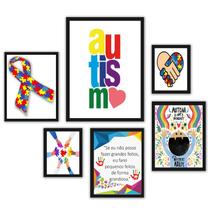 Composição 6 Quadros Temáticos Autismo Composição 6 Quadros Temáticos Autismo
