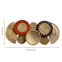 Composição Cestaria de Palha Parede Decoração Moderna Julita Artesanato Brasileiro Composição Cestaria de Palha Parede Decoração Moderna Julita Artesanato Brasileiro