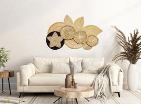 Composição Cestaria de Parede Boho Awá Marrom