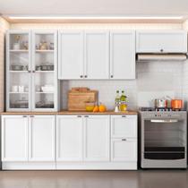 Composição Cozinha Olivia 5 Peças com Cristaleira Poliman Móveis Composição Cozinha Olivia 5 Peças com Cristaleira Poliman Móveis