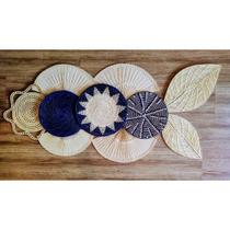 Composição de Parede Boho em Palha natural Decoração Casa Azul Composição de Parede Boho em Palha natural Decoração Casa Azul