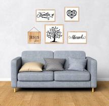 Composição de Quadros Árvore da Vida e Família - Decoração