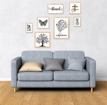 Composição de Quadros Decorativos Blessed - 7 Peças Composição de Quadros Decorativos Blessed - 7 Peças