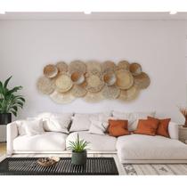 Composição Decoração de Parede Painel Cestaria Jacumã Boho Minimalista Casa de Praia