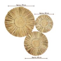 Composição Mandalas de Palha 3 Peças Composição Mandalas de Palha 3 Peças