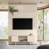 Composição Rack com Painel New Panorama 179m Para TV até 65'' - Calacata/Off White Madetec Composição Rack com Painel New Panorama 179m Para TV até 65'' - Calacata/Off White Madetec