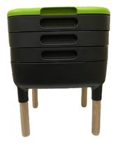 Compost Bin Maze RSI Worm Farm 3 bandejas com pernas de madeira