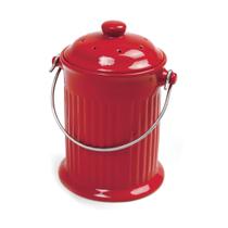 Compost Keeper Norpro 1 galão de cerâmica vermelha