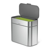 Composteira de Bancada Removível simplehuman - 4L em Aço Inoxidável Composteira de Bancada Removível simplehuman - 4L em Aço Inoxidável
