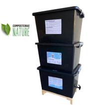 Composteira Doméstica Minhocário 168 L Nature com suporte