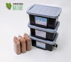 Composteira Doméstica Minhocário 45 L Nature - Produza seu próprio adubo orgânico