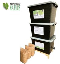 Composteira Doméstica Minhocário 90 L incluso suporte