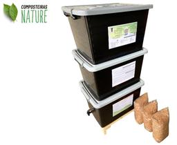 Composteira Doméstica Minhocário 90 L Nature - Produza seu próprio fertilizante orgânico