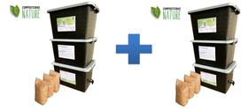 Composteira doméstica minhocário - Combo 2 unidades kit econômico - Nature - Belo Costume