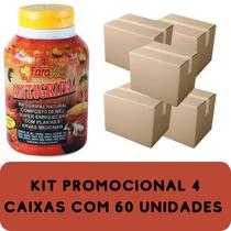 Composto Antigripal Faramel Mel Enriquecido Com Plantas e Ervas Medicinais 450gr - Kit Promocional 60 Unidades