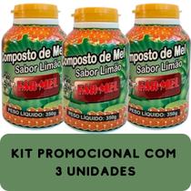 Composto Antigripal Farmel Mel e Limão 350g Kit Promocional 3 Unidades