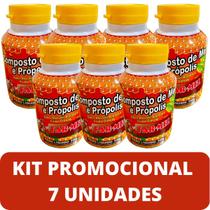 Composto Antigripal Farmel Mel, Própolis, Abacaxi, Acerola e Frutas Cítricas 350g Kit Promocional 7 Unidades Composto Antigripal Farmel Mel, Própolis, Abacaxi, Acerola e Frutas Cítricas 350g Kit Promocional 7 Unidades