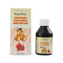 Composto de Mel com Extrato de Própolis, Sabor Agrião e Romã - Napillus 120 Gramas