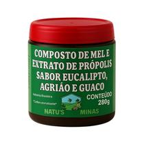 Composto de Mel e Extrato de Própolis - Sabor Eucalipto, Agrião e Guaco 280g - Natus Minas