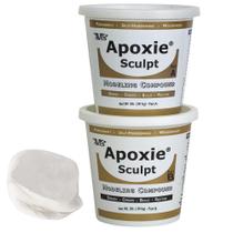 Composto de modelagem Aves Apoxie Sculpt 4 libras branco/branco como pedra Composto de modelagem Aves Apoxie Sculpt 4 libras branco/branco como pedra