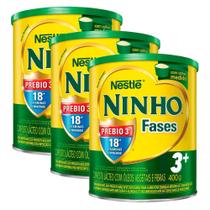 Composto Lácteo Ninho Fases 3+ 400g Kit com três unidades