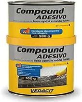 Compound adesivo estrutural epoxi a b vedacit - 1 kg