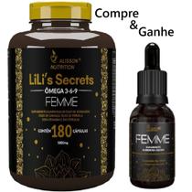 Compre 180caps Ganhe 30ml Omega Mulher 3 6 9 Óleo Linhaça Borragem Primula Vitamina E
