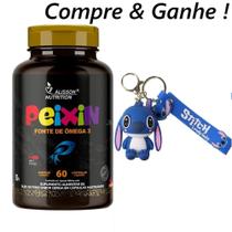 Compre e Ganhe Peixin Omega Kids 60 cápsulas mastigaveis + chaveiro Stitch azul